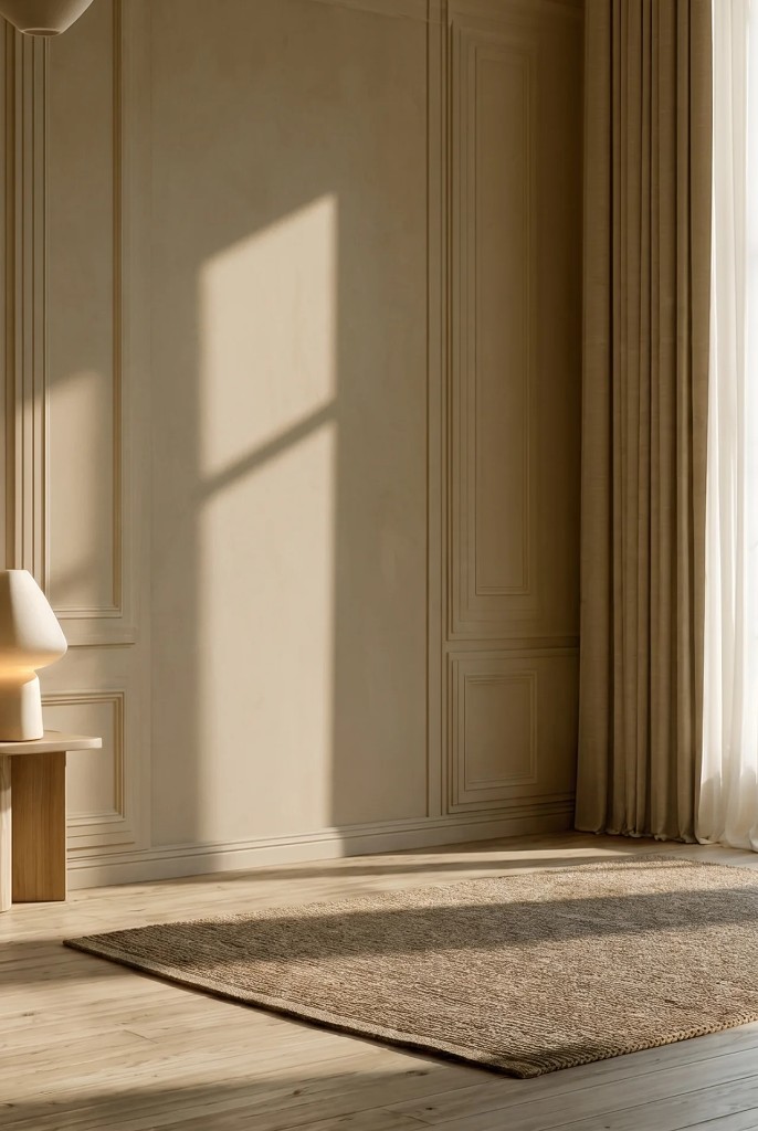 Ambiente editorial — luz, materiais e composição